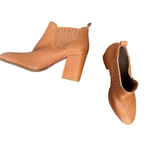 NWT Kelsi Dagger Brooklyn West Leather Ankle Bootie Sienna Brown Women's Size 7 - Picture 8 of 8